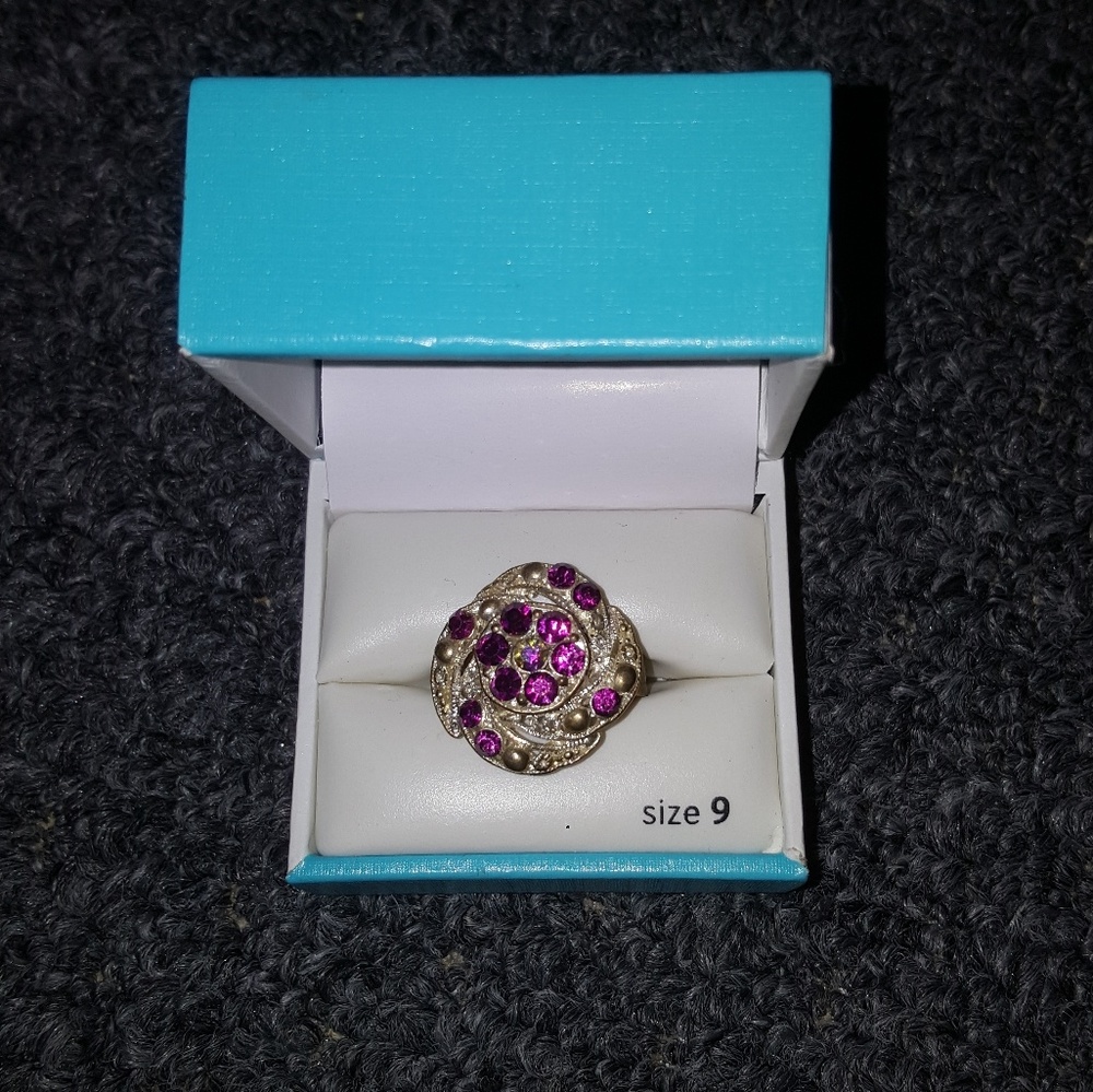 Purple Crystal Ring